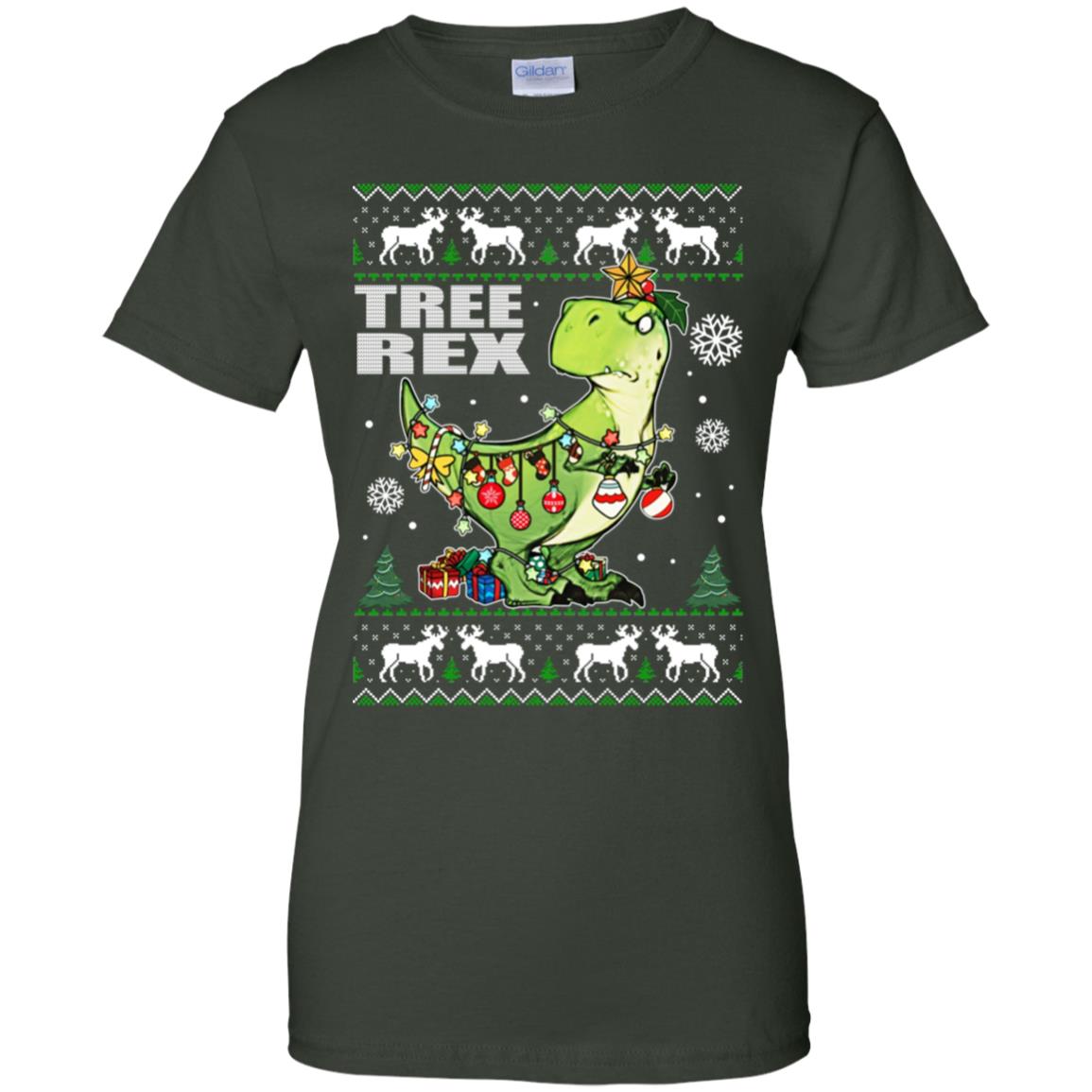 Tree Rex Ugly Christmas Sweater - TeeDragons