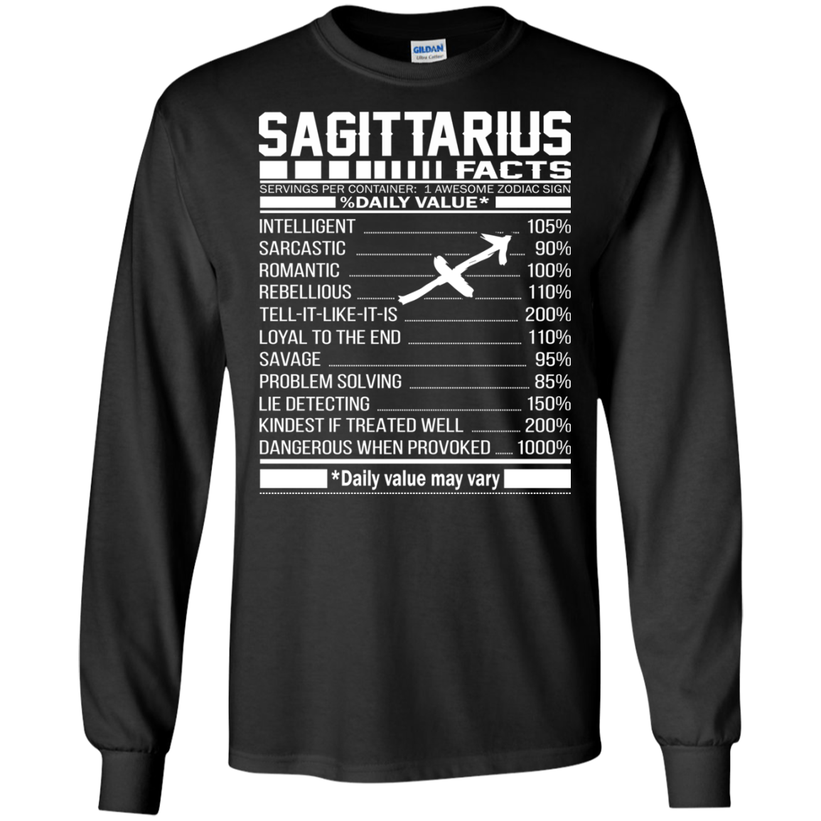 Sagittarius Facts - Awesome Zodiac Sign - %Daily Value Shirt, Hoodie, Tank - TeeDragons