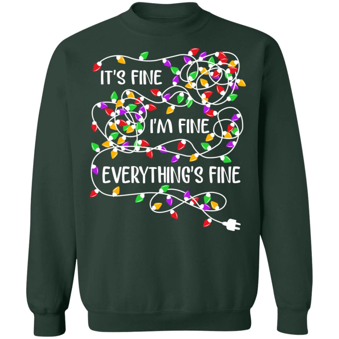 Christmas Lights - It's Fine I'm Fine Everything's Fine Shirt