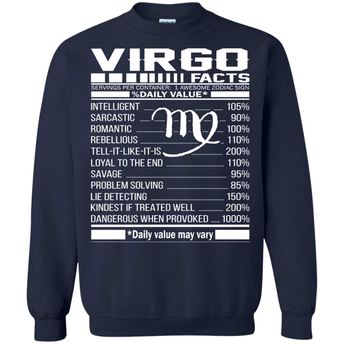 Virgo Facts - Awesome Zodiac Sign - %Daily Value Shirt, Hoodie, Tank - TeeDragons