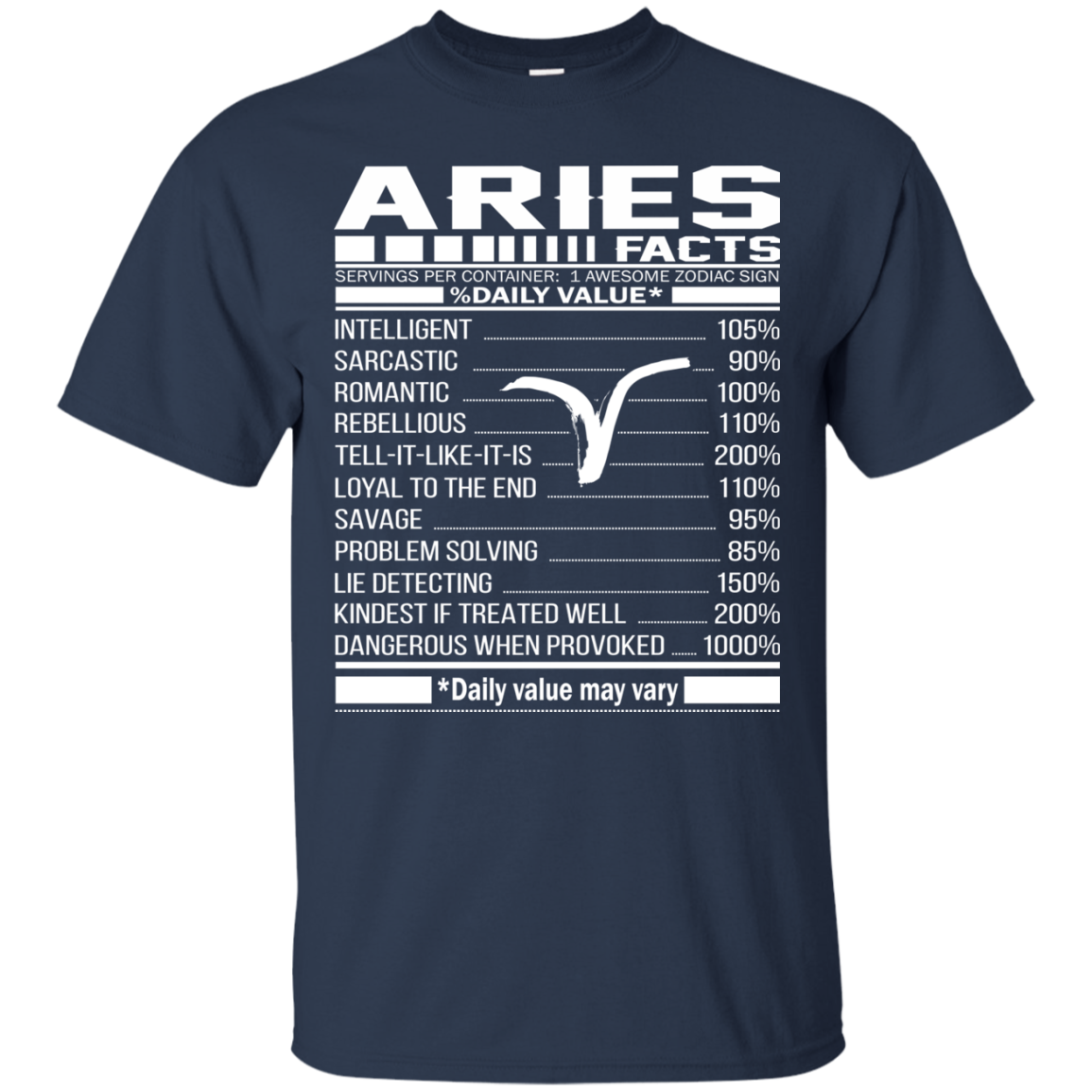 Aries Facts - Awesome Zodiac Sign - %Daily Value Shirt, Hoodie, Tank - TeeDragons