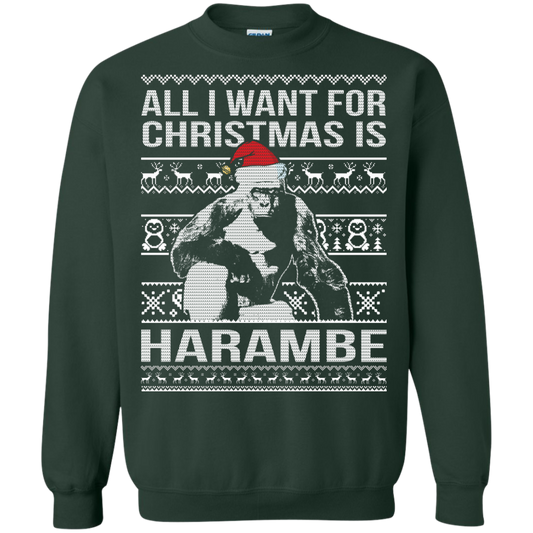 All I Want For Christmas Is Harambe Christmas Sweater - TeeDragons