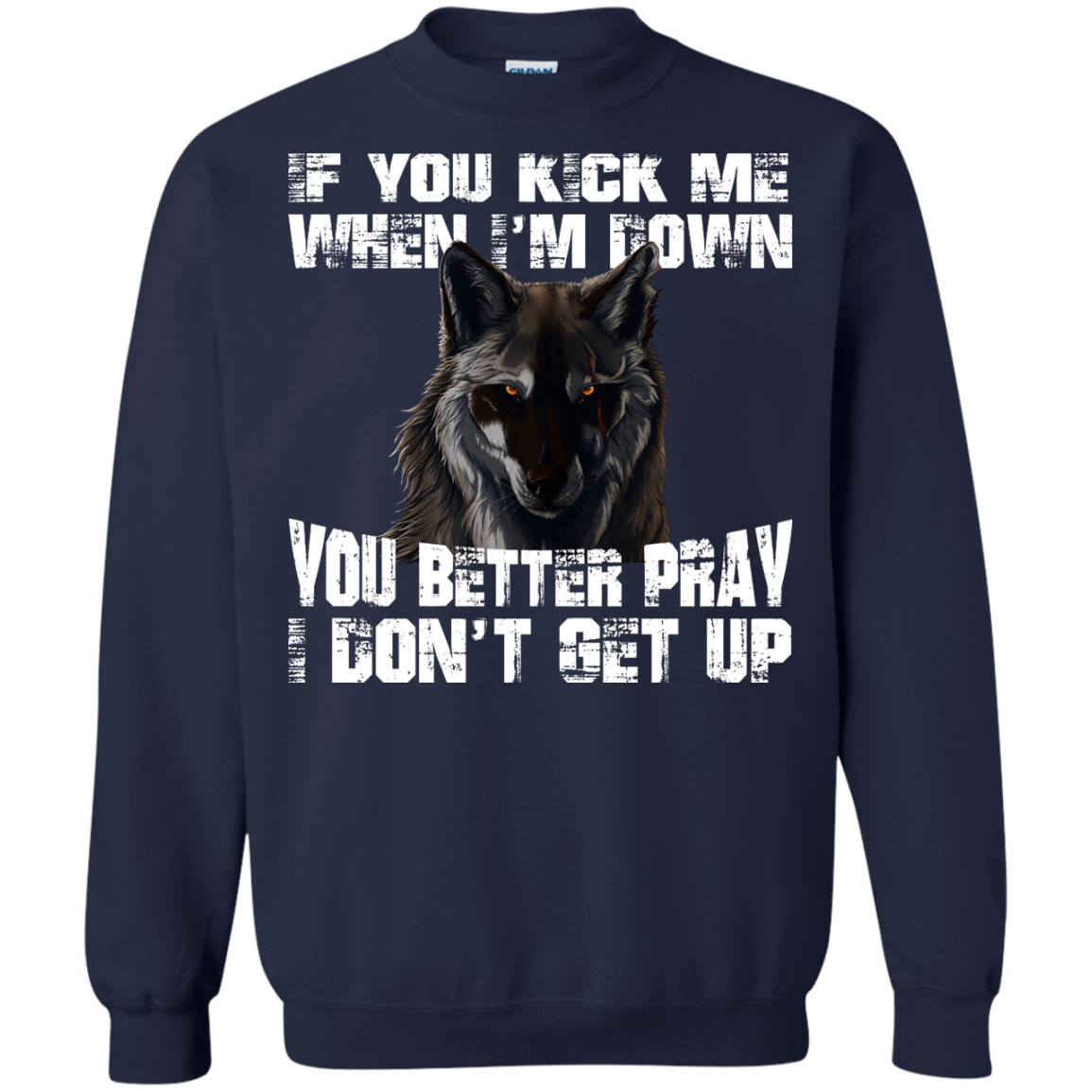 Wolf - If You Kick Me When I'm Down You Better Pray I Don't Get Up Shirt, Hoodie - TeeDragons