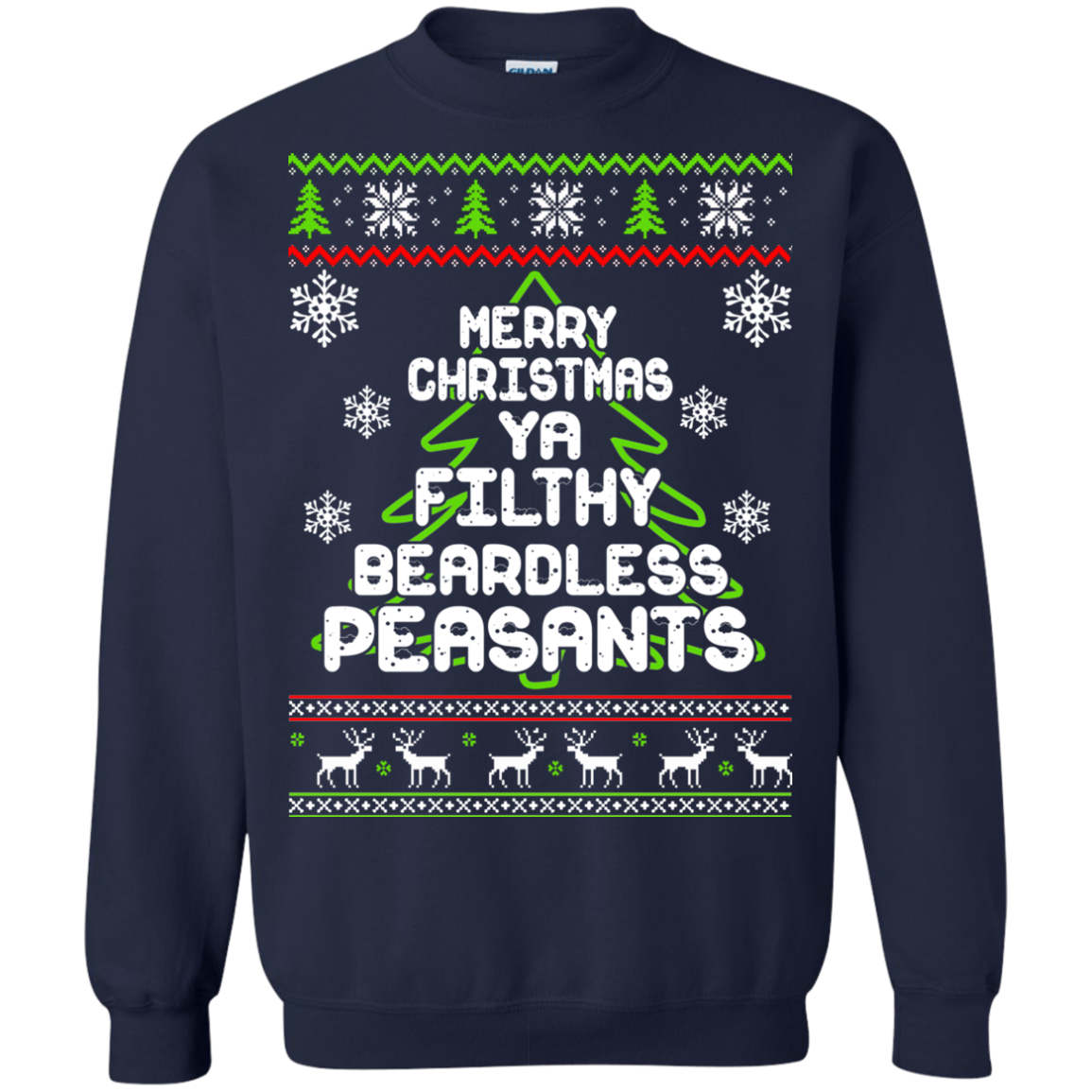 Merry Christmas Ya Filthy Beardless Peasants Christmas Sweater - TeeDragons