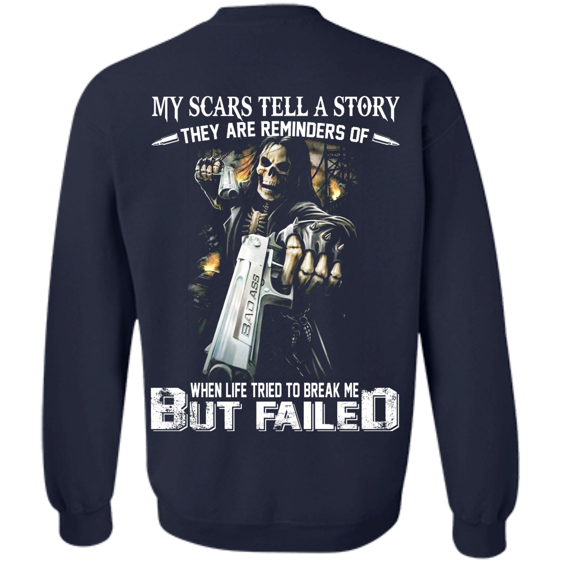 When Life Tried To Break Me But Failed Shirt - Back Design - TeeDragons