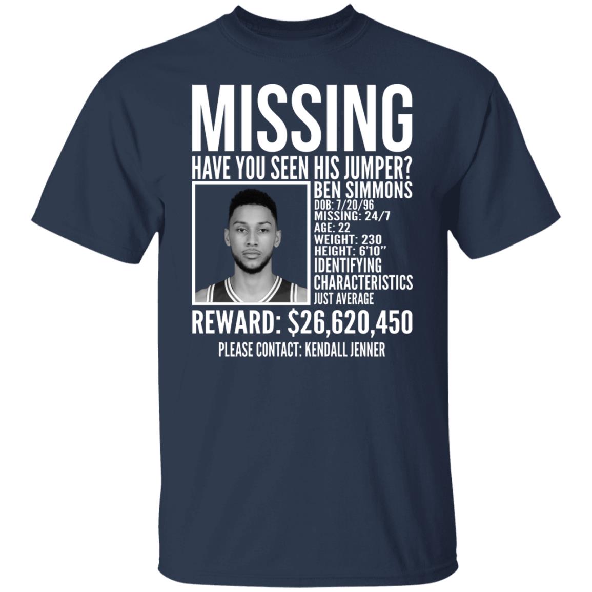 Ben Simmons missing shirt
