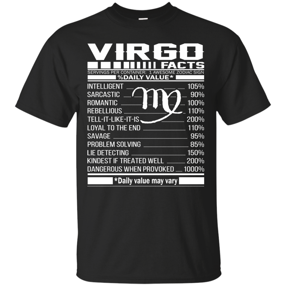Virgo Facts - Awesome Zodiac Sign - %Daily Value Shirt, Hoodie, Tank - TeeDragons