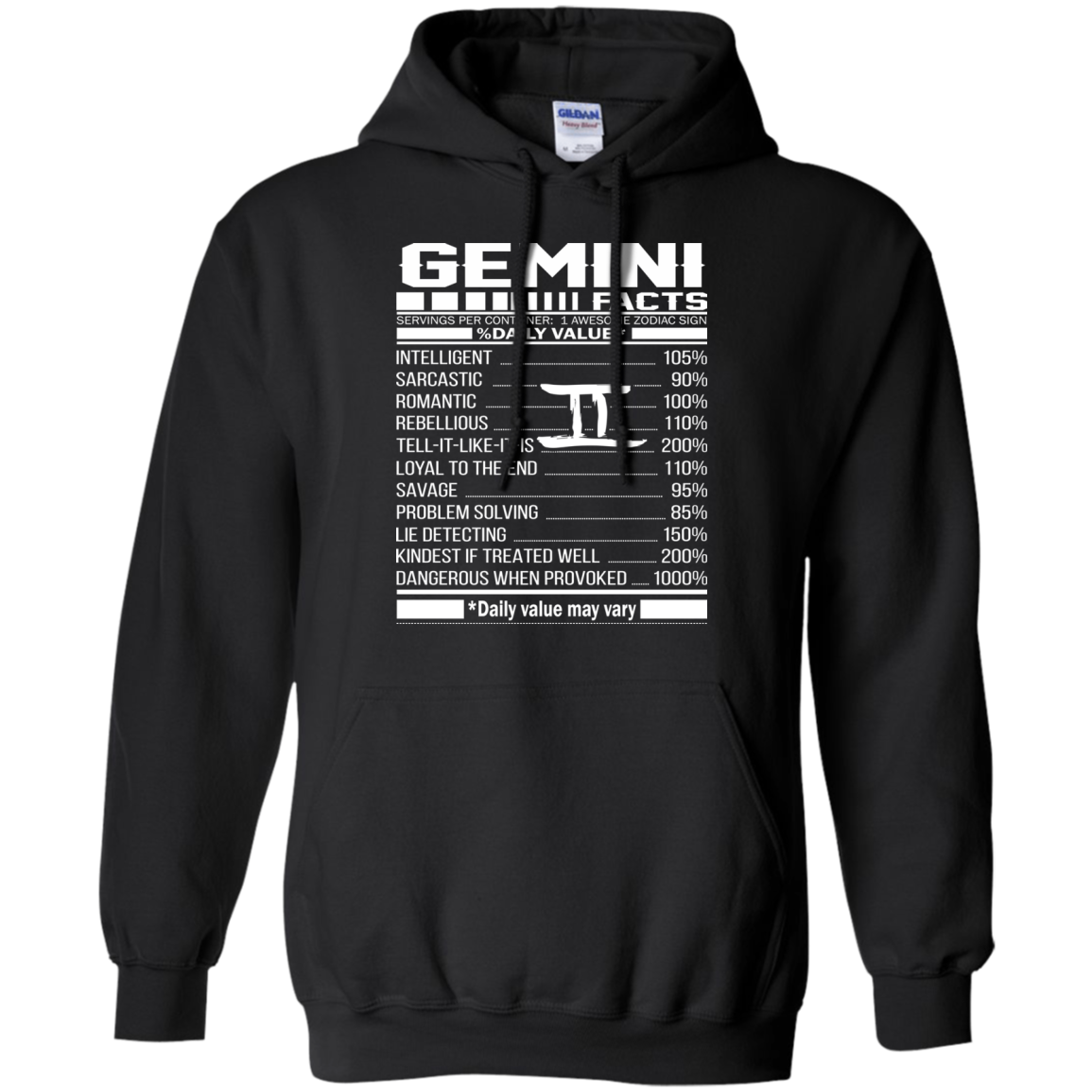 Gemini Facts - Awesome Zodiac Sign - %Daily Value Shirt, Hoodie, Tank - TeeDragons