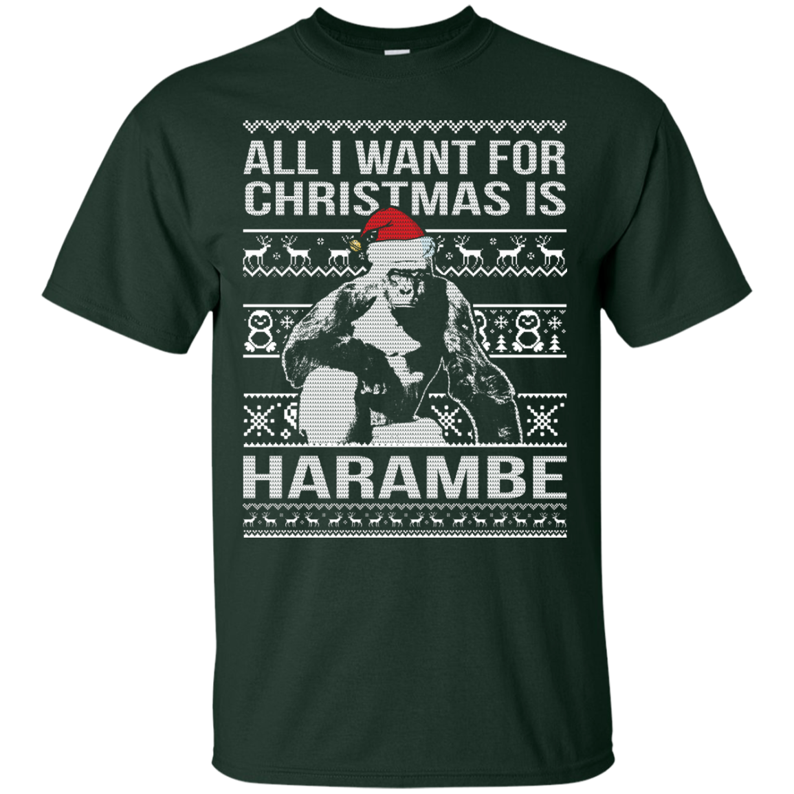 All I Want For Christmas Is Harambe Christmas Sweater - TeeDragons