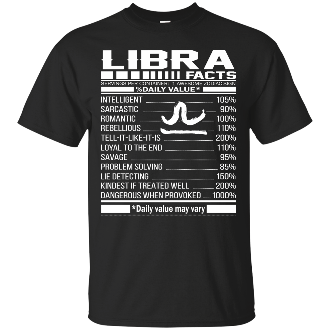 Libra Facts - Awesome Zodiac Sign - %Daily Value Shirt, Hoodie, Tank - TeeDragons