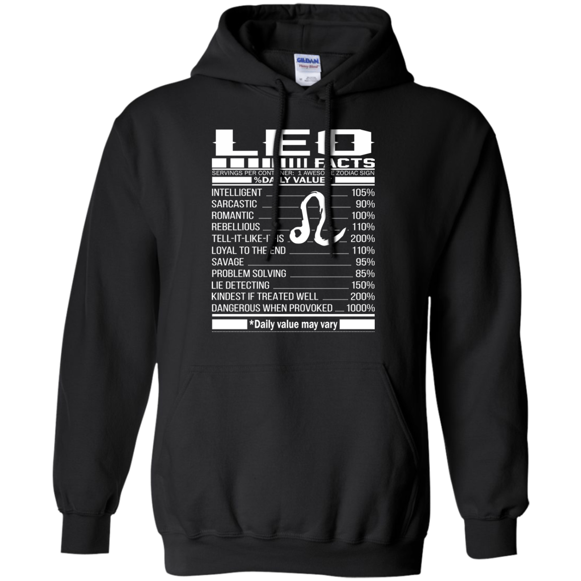 Leo Facts - Awesome Zodiac Sign - %Daily Value Shirt, Hoodie, Tank - TeeDragons
