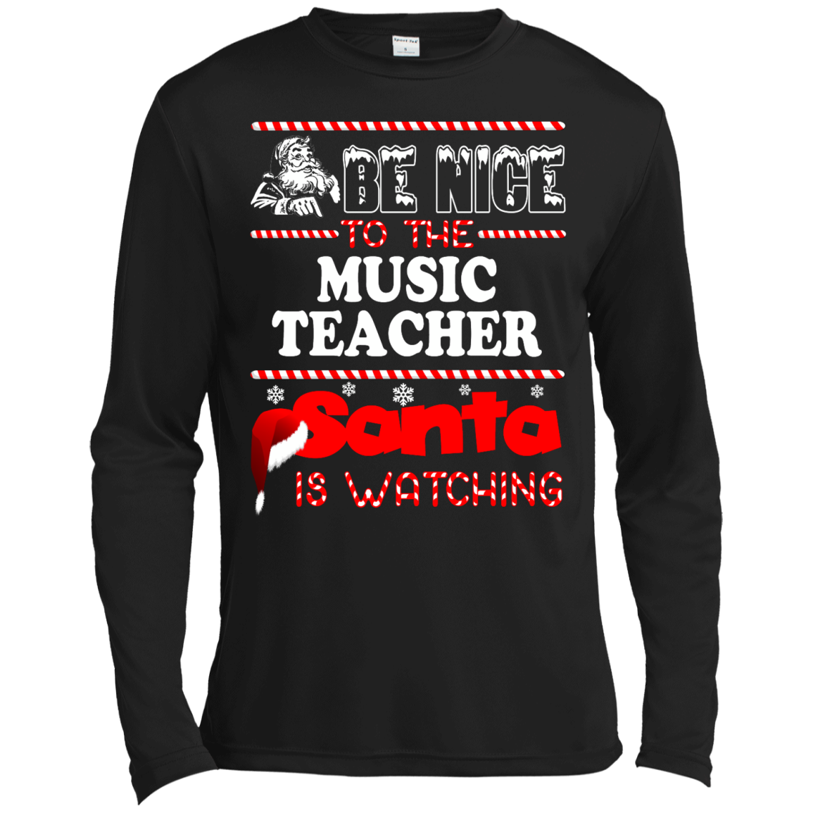Be Nice To The Music Teacher Santa Is Watching Shirt, Hoodie, Tank - TeeDragons