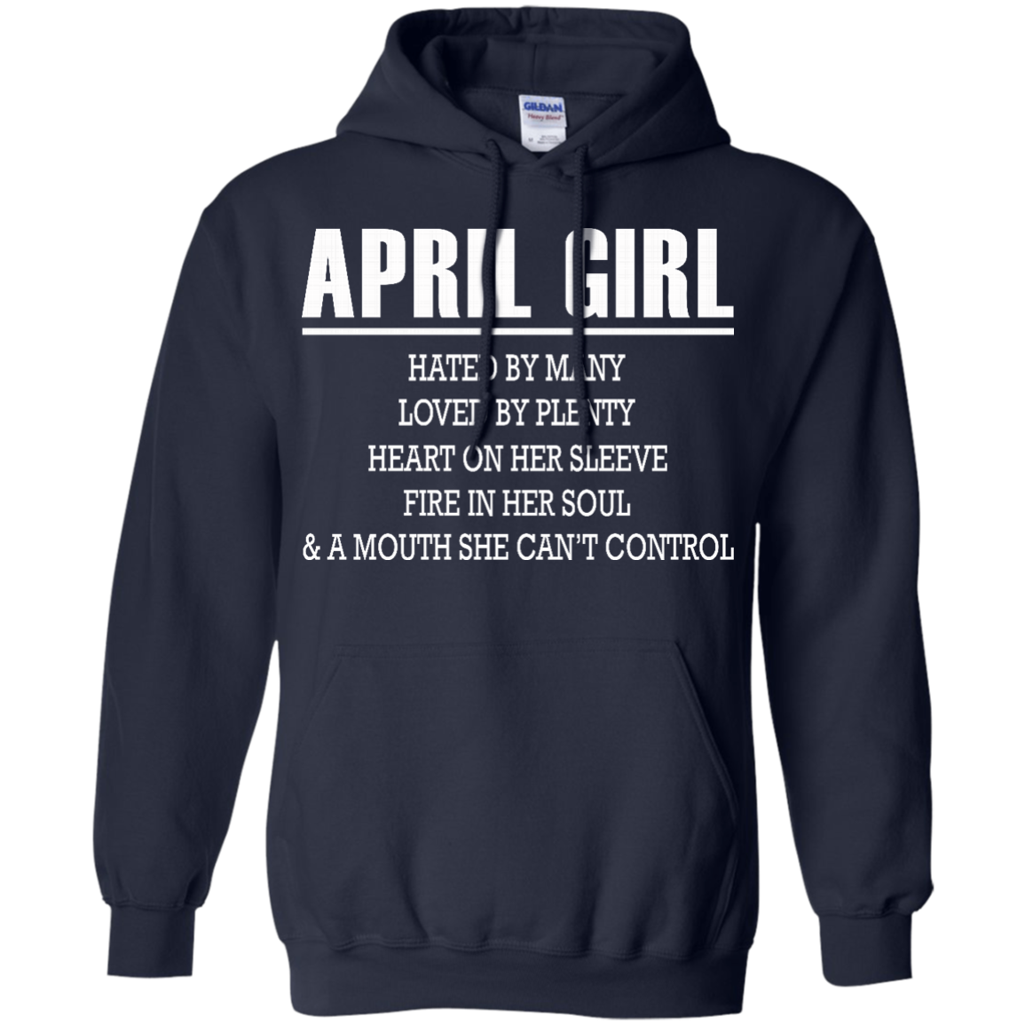 April Girl - Hated By Many, Loved By Plenty Heart On Her Sleeve T-Shirt - TeeDragons