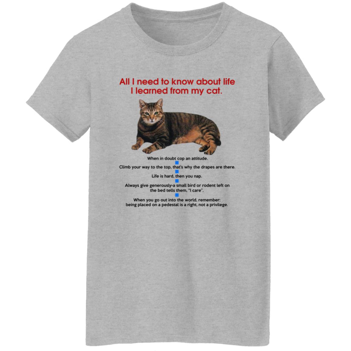 All I Need To Know About Life I Learned From My Cat Shirt