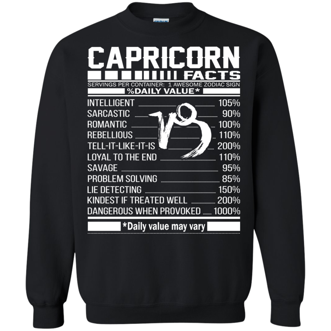 Capricorn Facts - Awesome Zodiac Sign - %Daily Value Shirt, Hoodie, Tank - TeeDragons