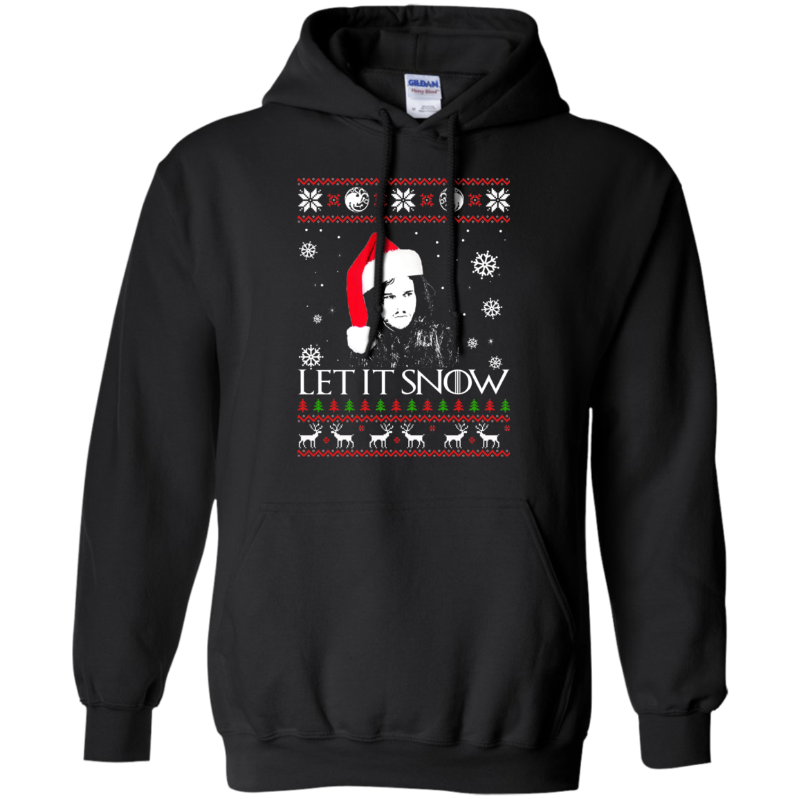 Game Of Thrones Jon Snow Let It Snow Christmas Sweater - TeeDragons
