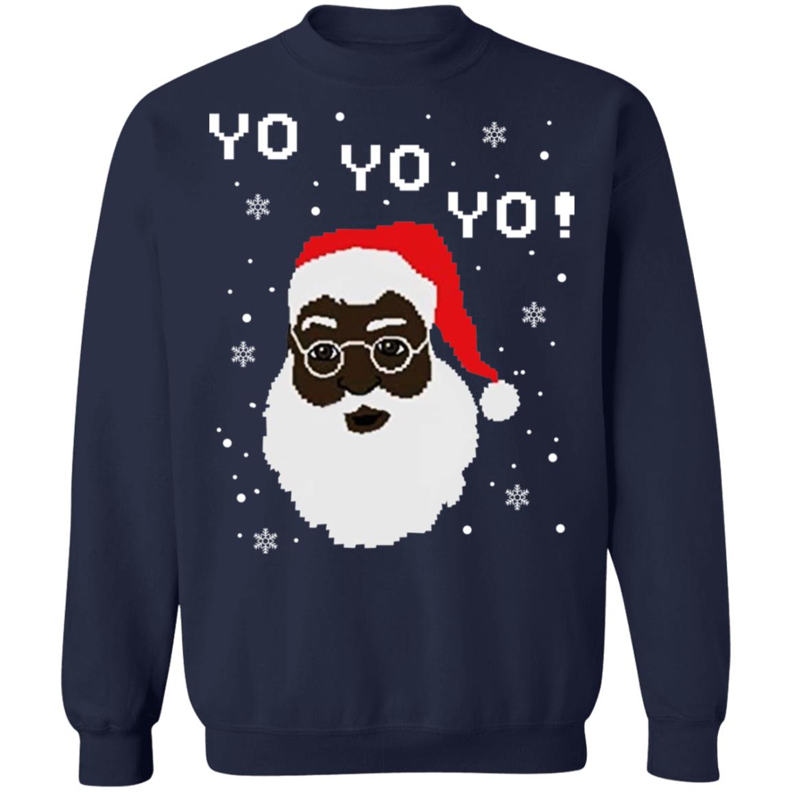 Black Santa Yo Yo Yo Shirt