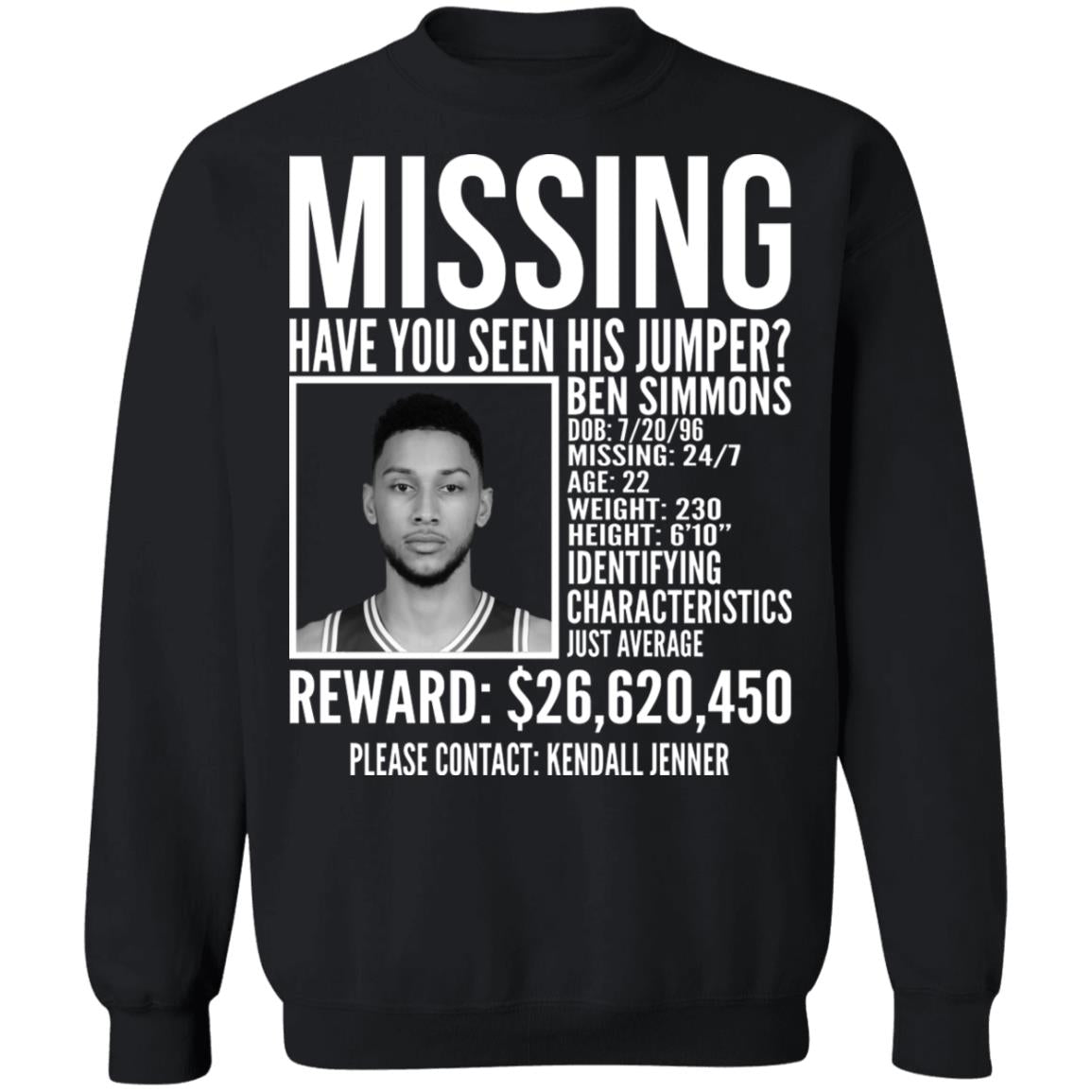 Ben Simmons missing shirt