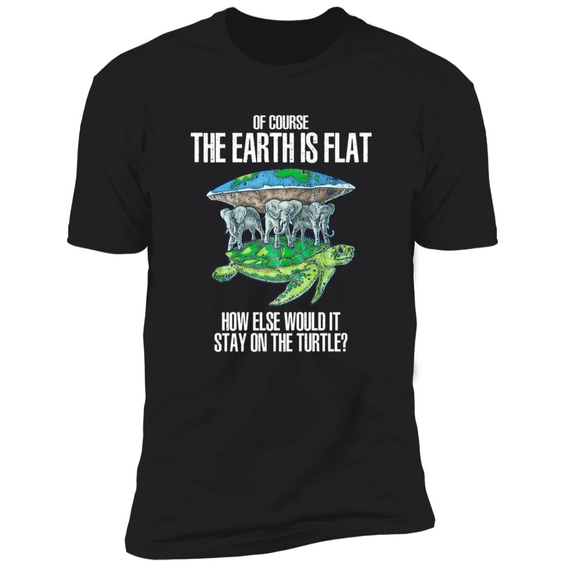 Of Course The Earth Is Flat – How Else Would It Stay On The Turtle Shirt
