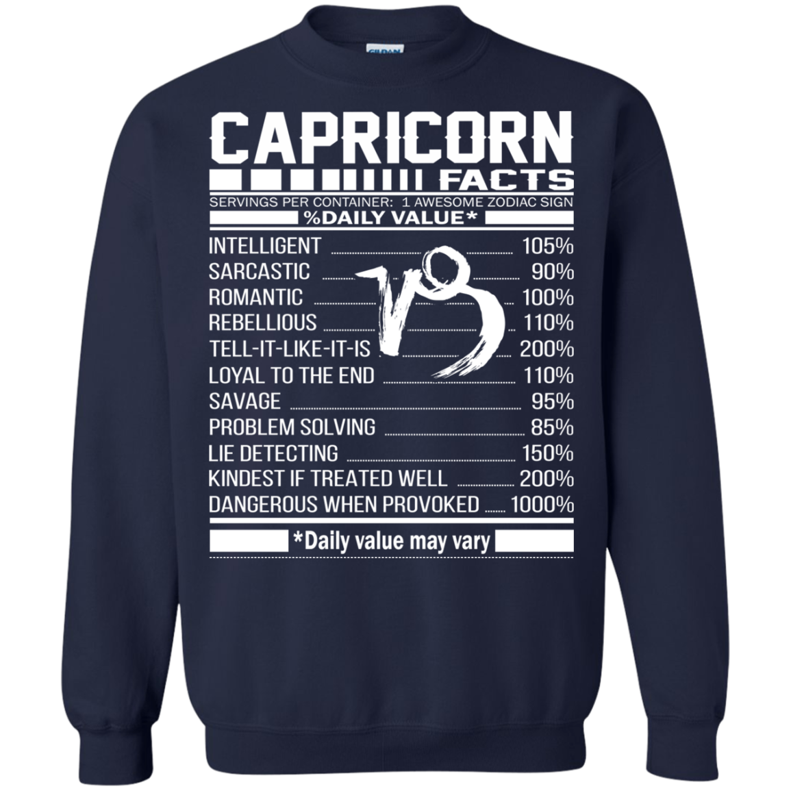Capricorn Facts - Awesome Zodiac Sign - %Daily Value Shirt, Hoodie, Tank - TeeDragons