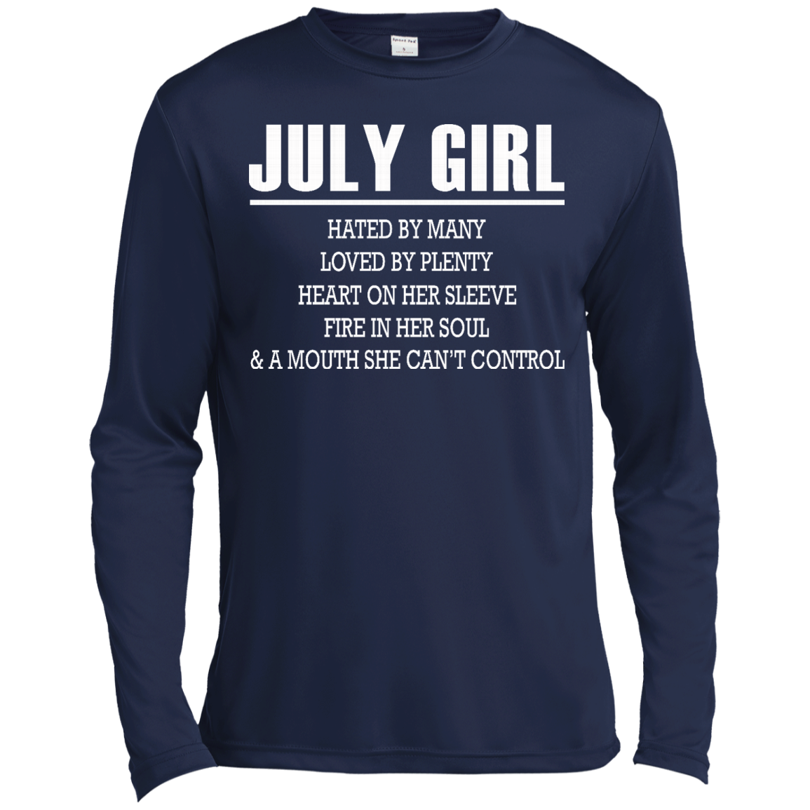 July Girl - Hated By Many, Loved By Plenty Heart On Her Sleeve T-Shirt - TeeDragons