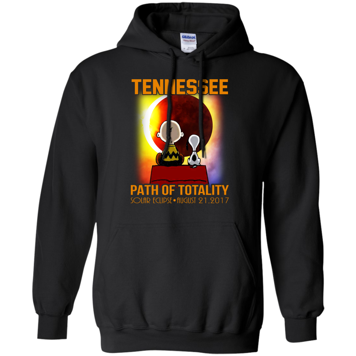 Snoopy and Charlie Brown - Tennessee - Path Of Totality Solar Eclipse T-Shirt - TeeDragons