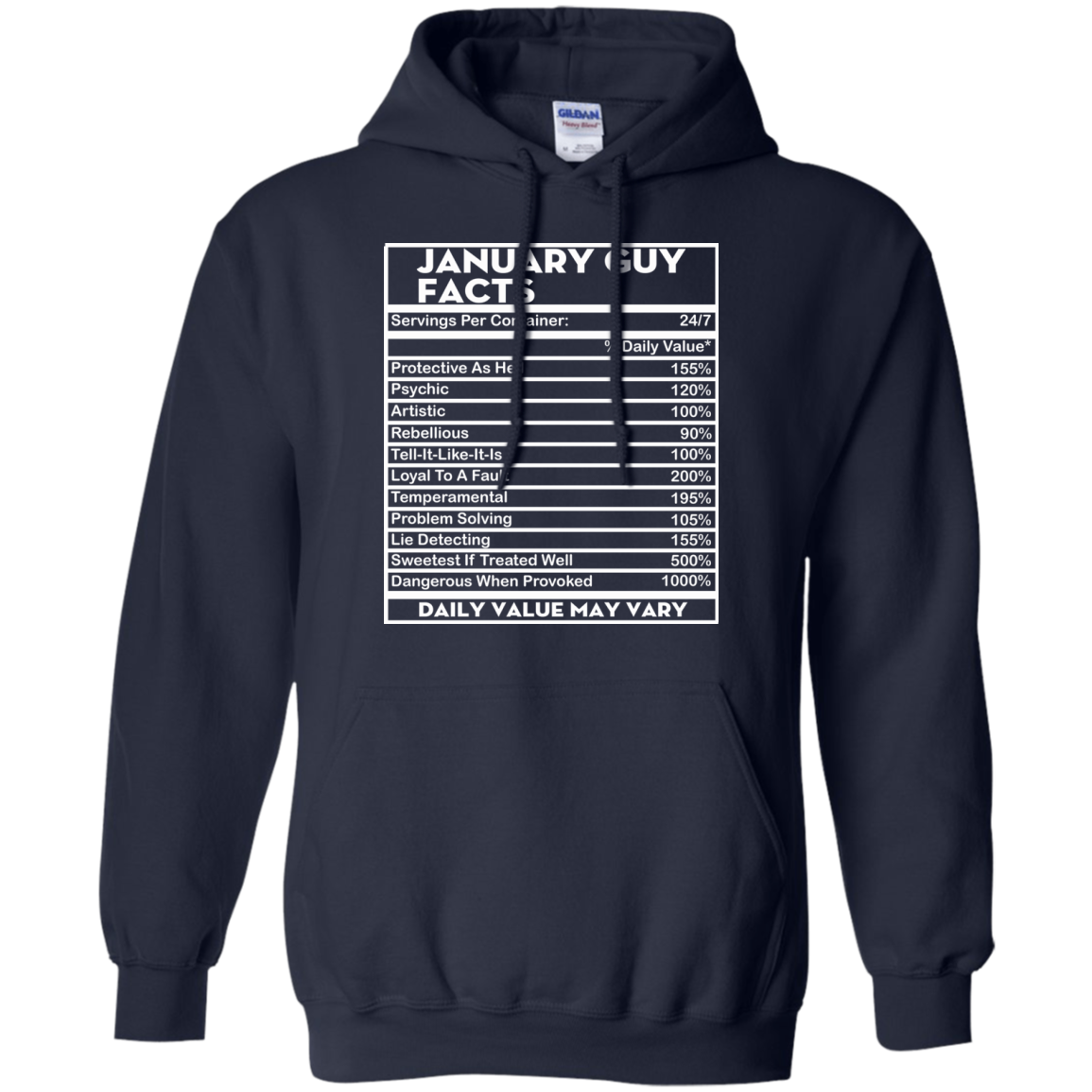January Guy Facts - Servings Per Container 24/7 Shirt, Hoodie - TeeDragons