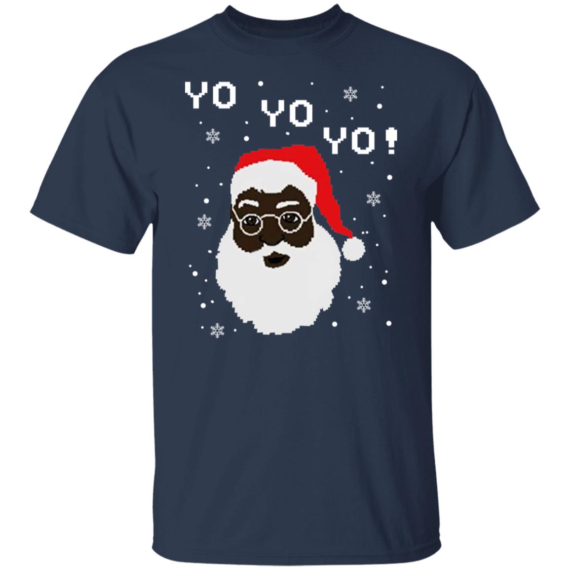 Black Santa Yo Yo Yo Shirt