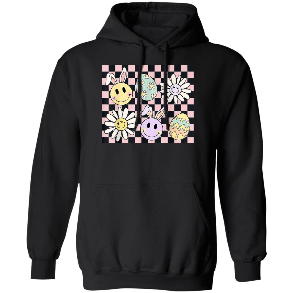 Easter Groovy Bunny Pastel Check Egg Shirt