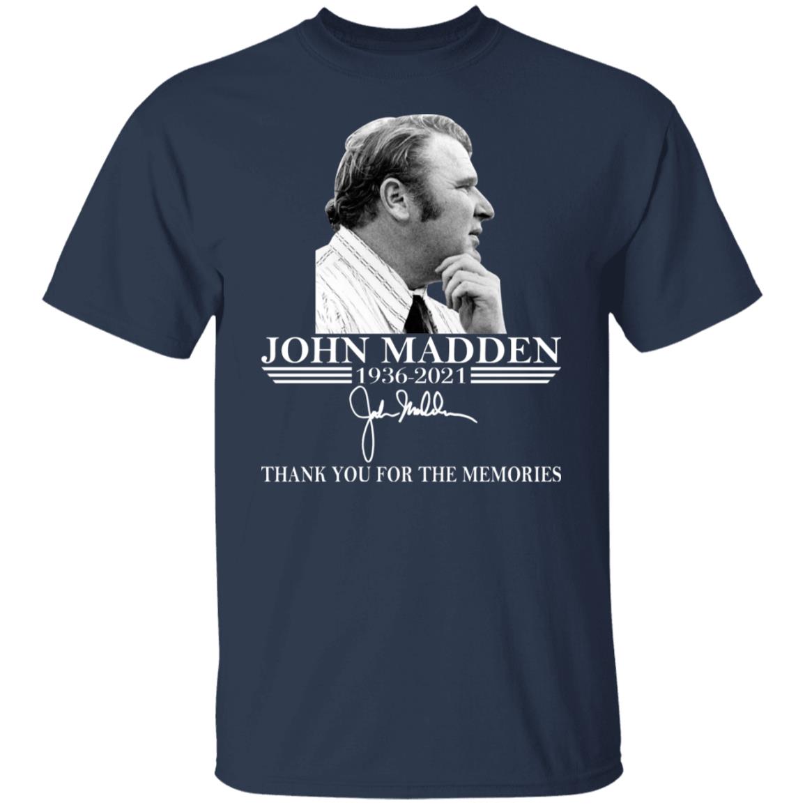 John Madden - Thank You For The Memories Shirt