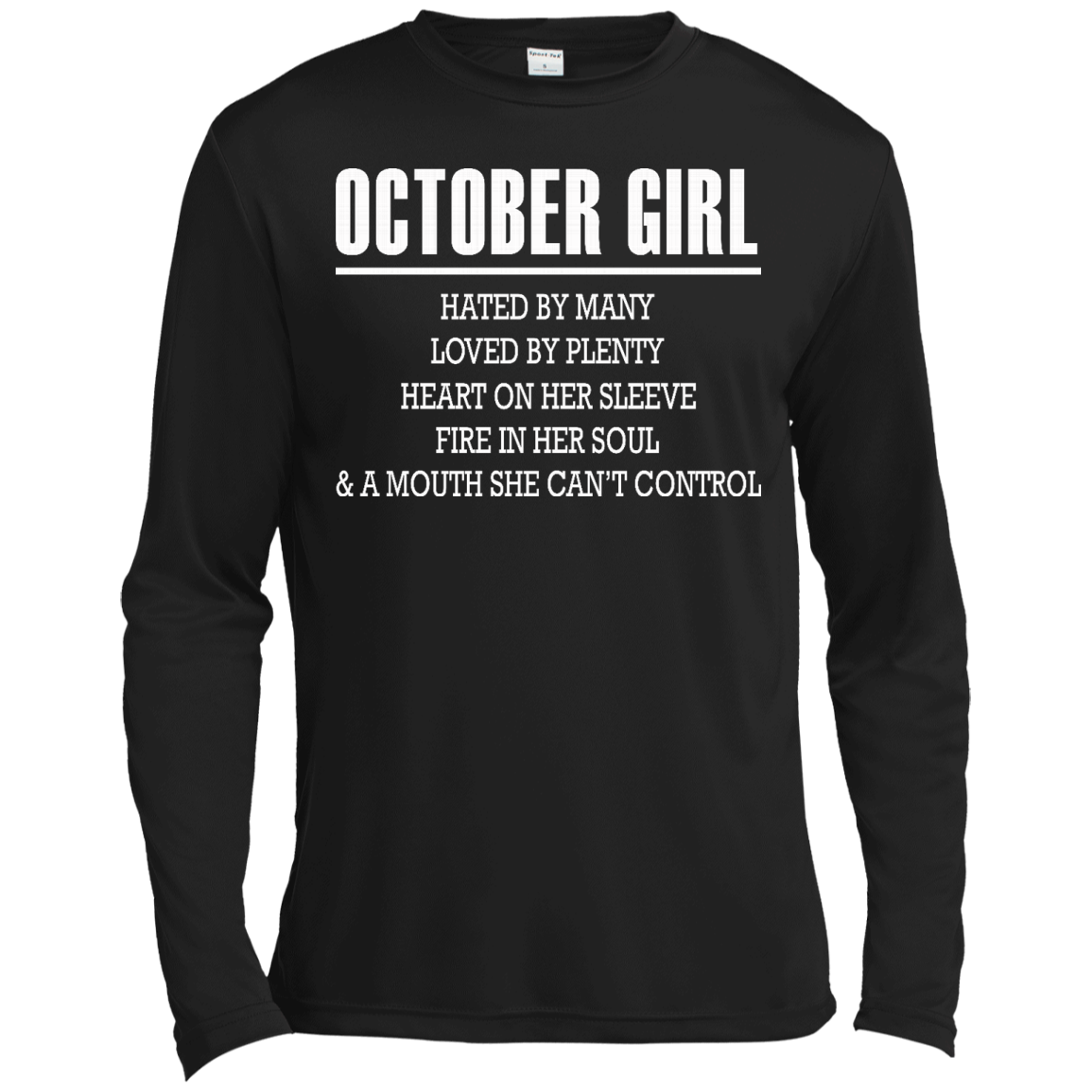 October Girl - Hated By Many, Loved By Plenty Heart On Her Sleeve T-Shirt - TeeDragons