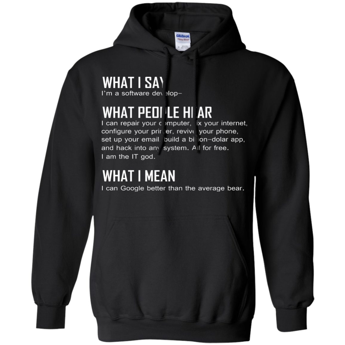 What I Say I'm A Software Develop Shirt, Hoodie, Tank - TeeDragons