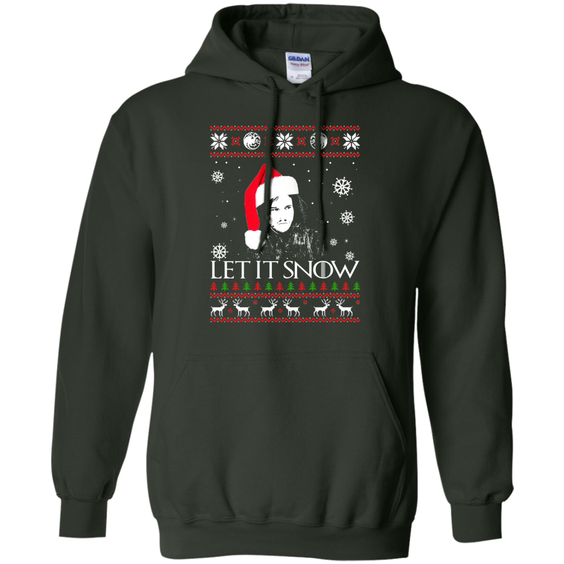Game Of Thrones Jon Snow Let It Snow Christmas Sweater - TeeDragons