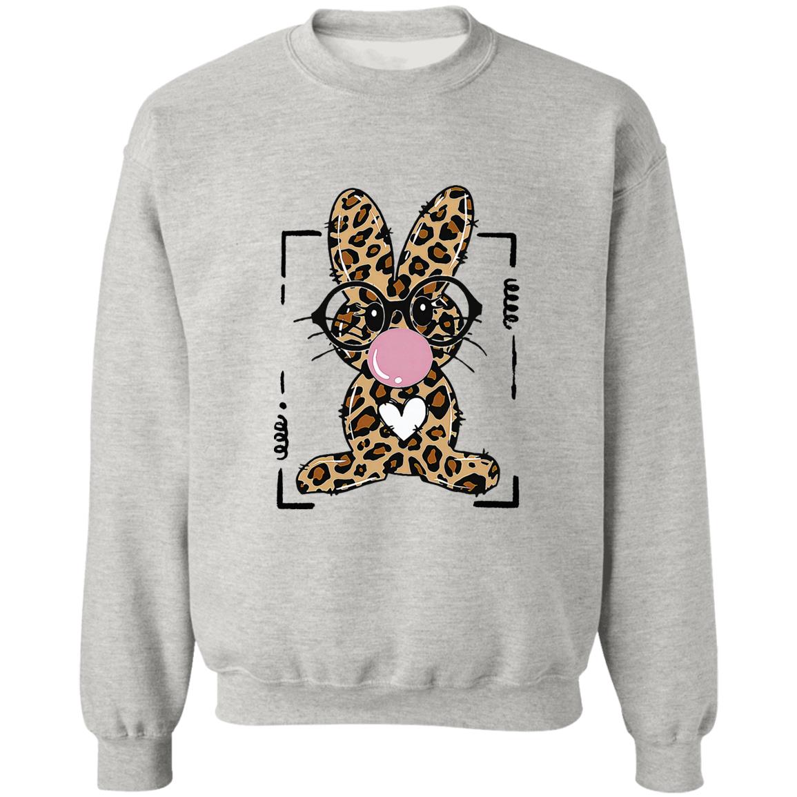 Leopard Rabbit Bunny Blowing Bubble Gum Easter Day Shirt