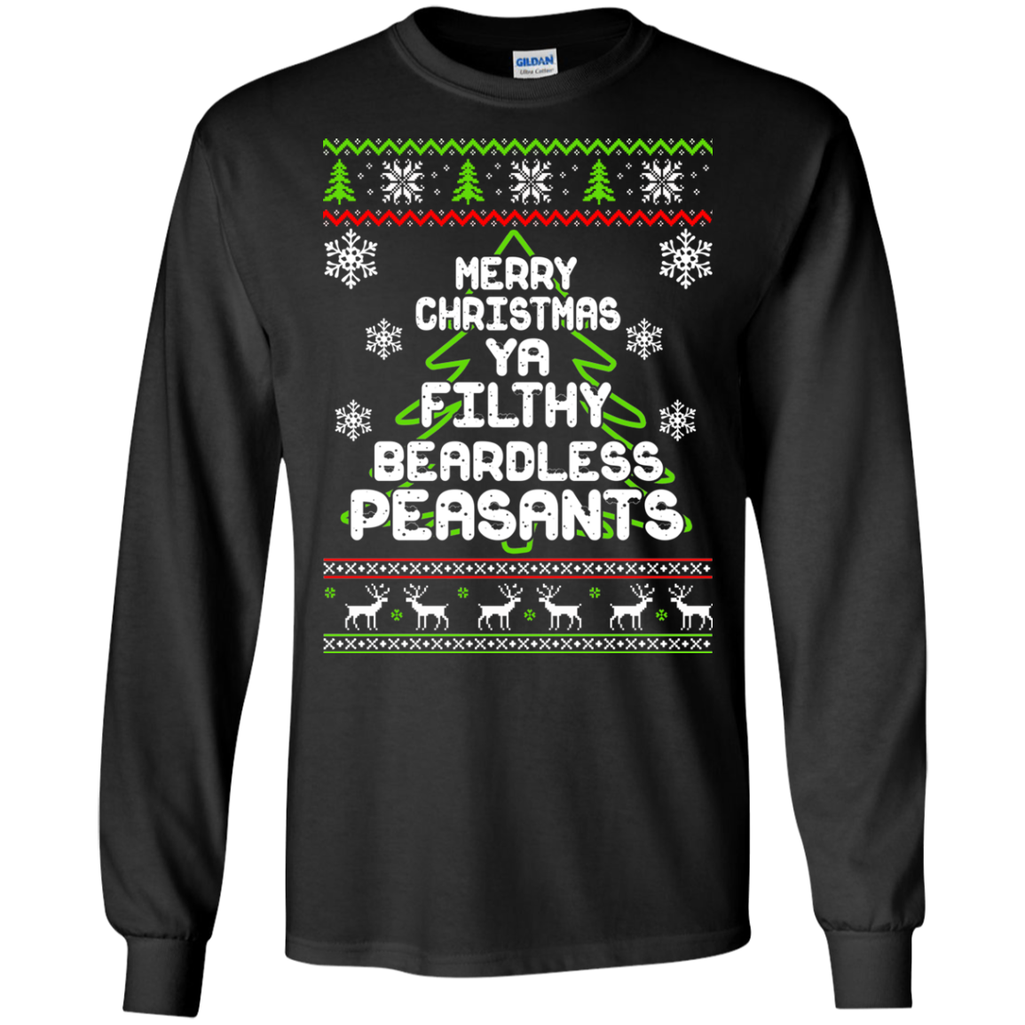 Merry Christmas Ya Filthy Beardless Peasants Christmas Sweater - TeeDragons