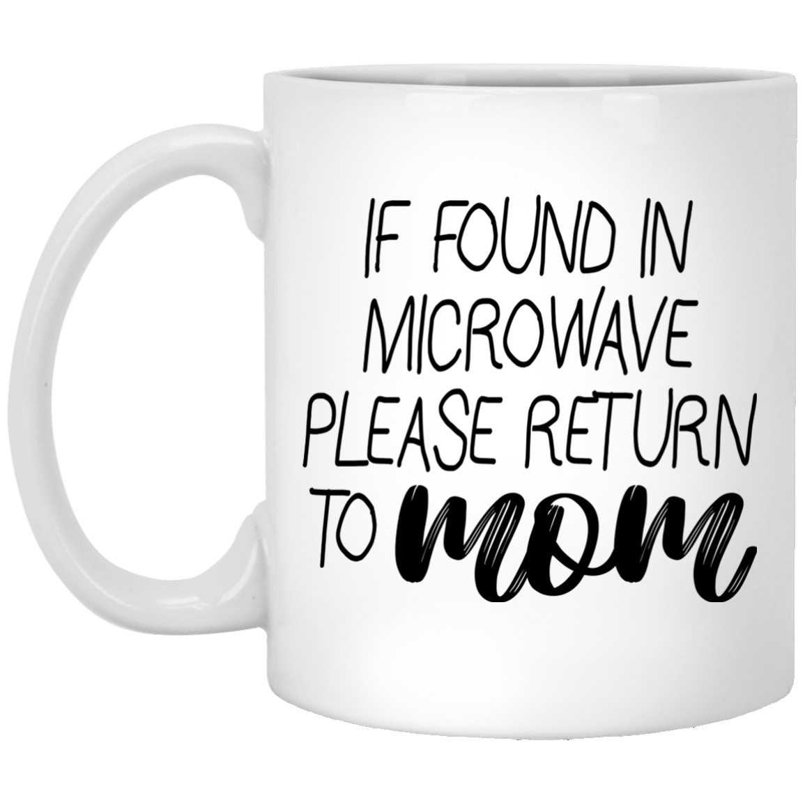 Coffee mug found in microwave funny mug