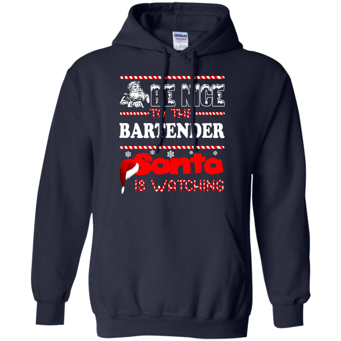 Be Nice To The Bartender Santa Is Watching Shirt, Hoodie, Tank - TeeDragons