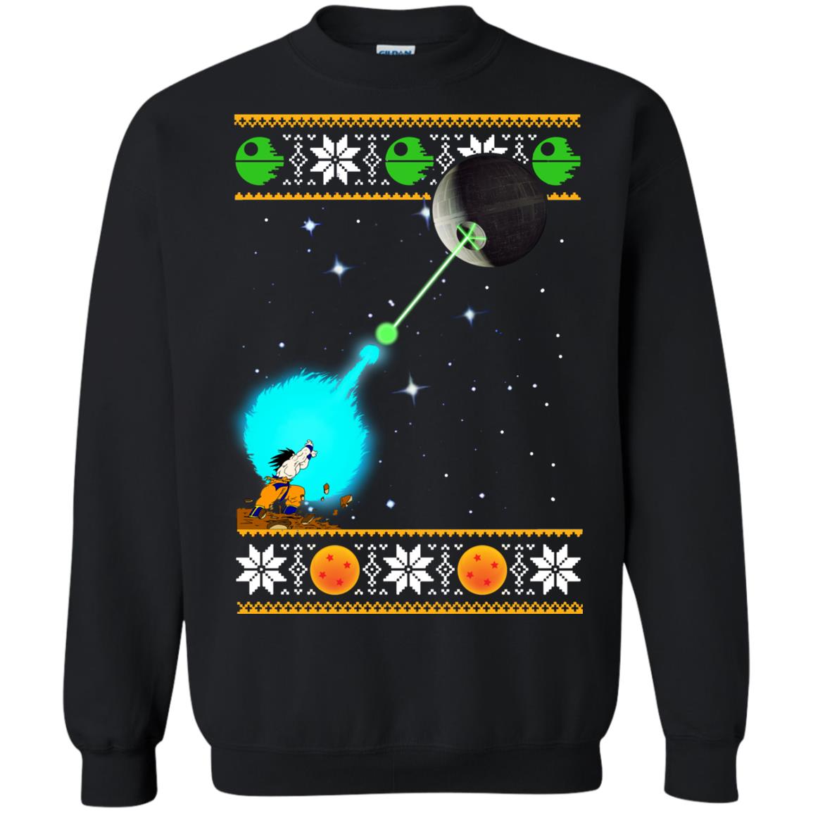Songoku Kamehameha Death Plannet Christmas Sweater - TeeDragons