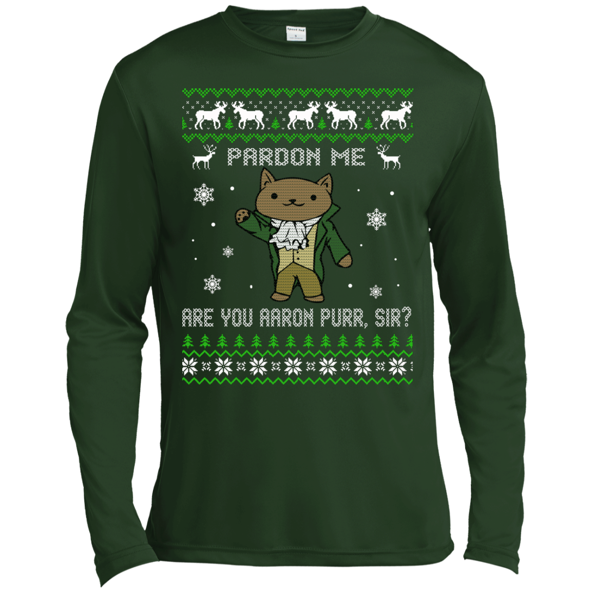 Hamilcat Christmas Sweater - Pardon Me Aaron Purr, Sir? - TeeDragons