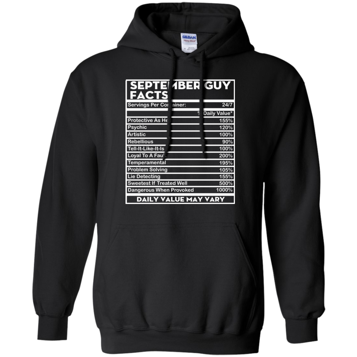 September Guy Facts - Servings Per Container 24/7 Shirt, Hoodie - TeeDragons