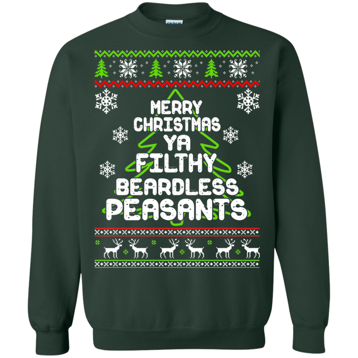 Merry Christmas Ya Filthy Beardless Peasants Christmas Sweater - TeeDragons