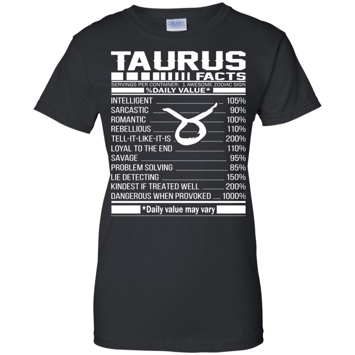 Taurus Facts - Awesome Zodiac Sign - %Daily Value Shirt, Hoodie, Tank - TeeDragons