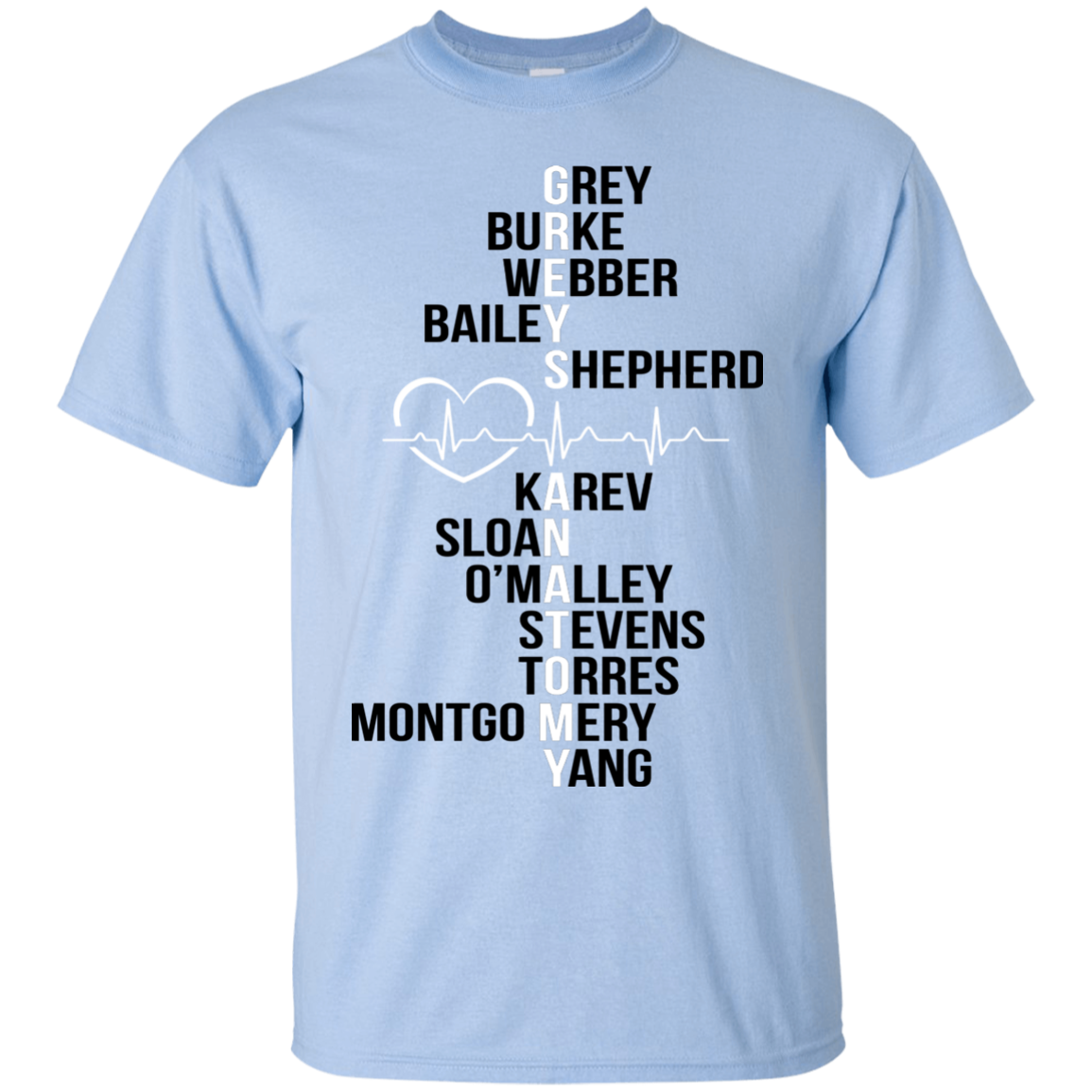 Greys Anatomy - Grey - Burke - Webber - Bailey T-Shirt - TeeDragons