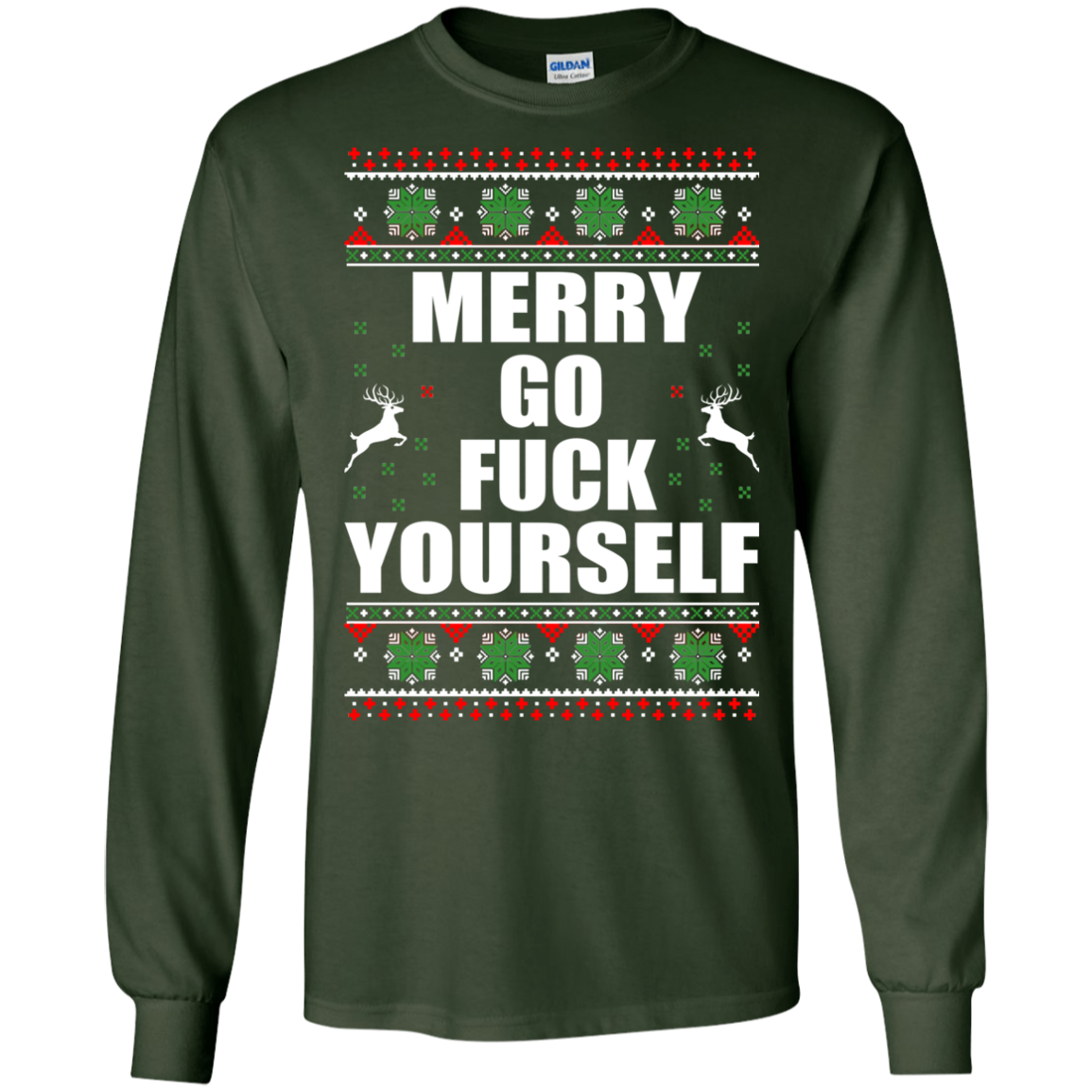 Merry Go Fuck Yourself Christmas Sweater - TeeDragons