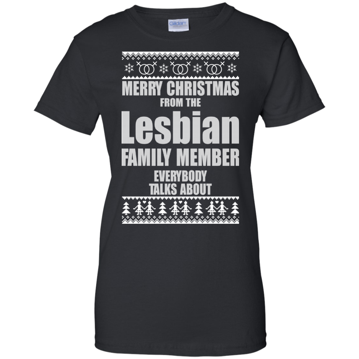 Merry Christmas From The Lesbian Family Member Christmas Sweater - TeeDragons