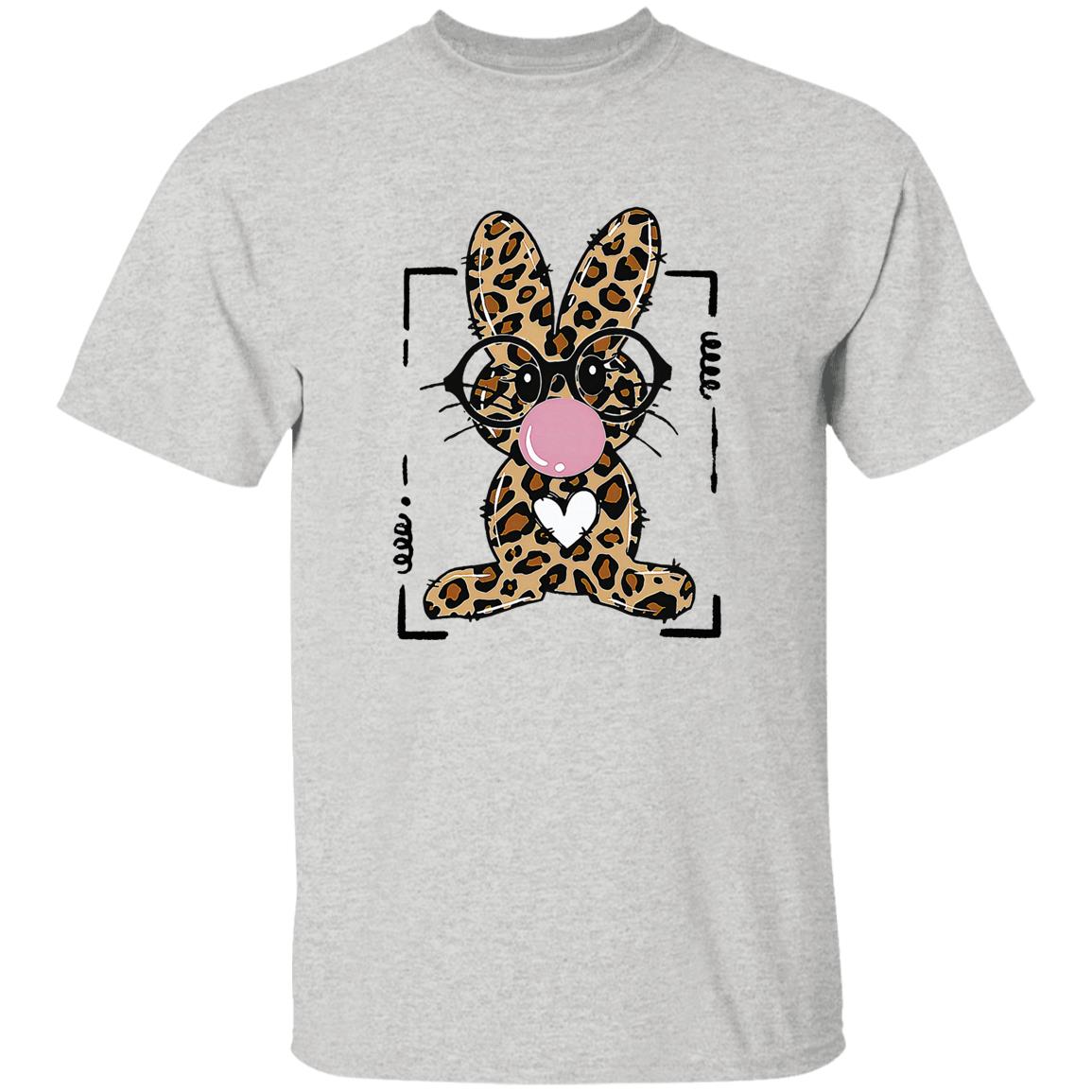 Leopard Rabbit Bunny Blowing Bubble Gum Easter Day Shirt