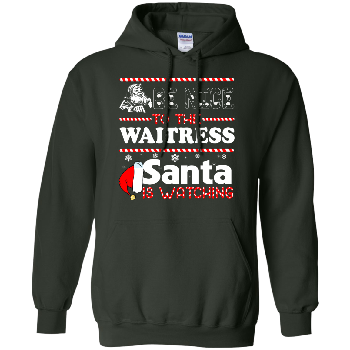 Be Nice To The Waitress Santa Is Watching Sweatshirt, T-shirt - TeeDragons