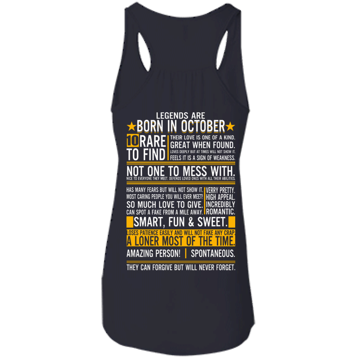 Legends Are Born In October - 10 Rare To Find Shirt - Back Design - TeeDragons