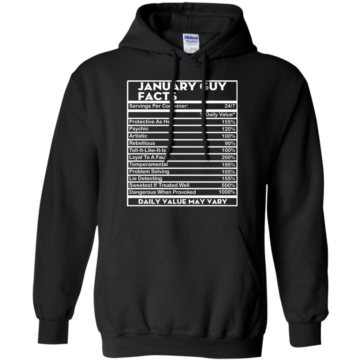 January Guy Facts - Servings Per Container 24/7 Shirt, Hoodie - TeeDragons