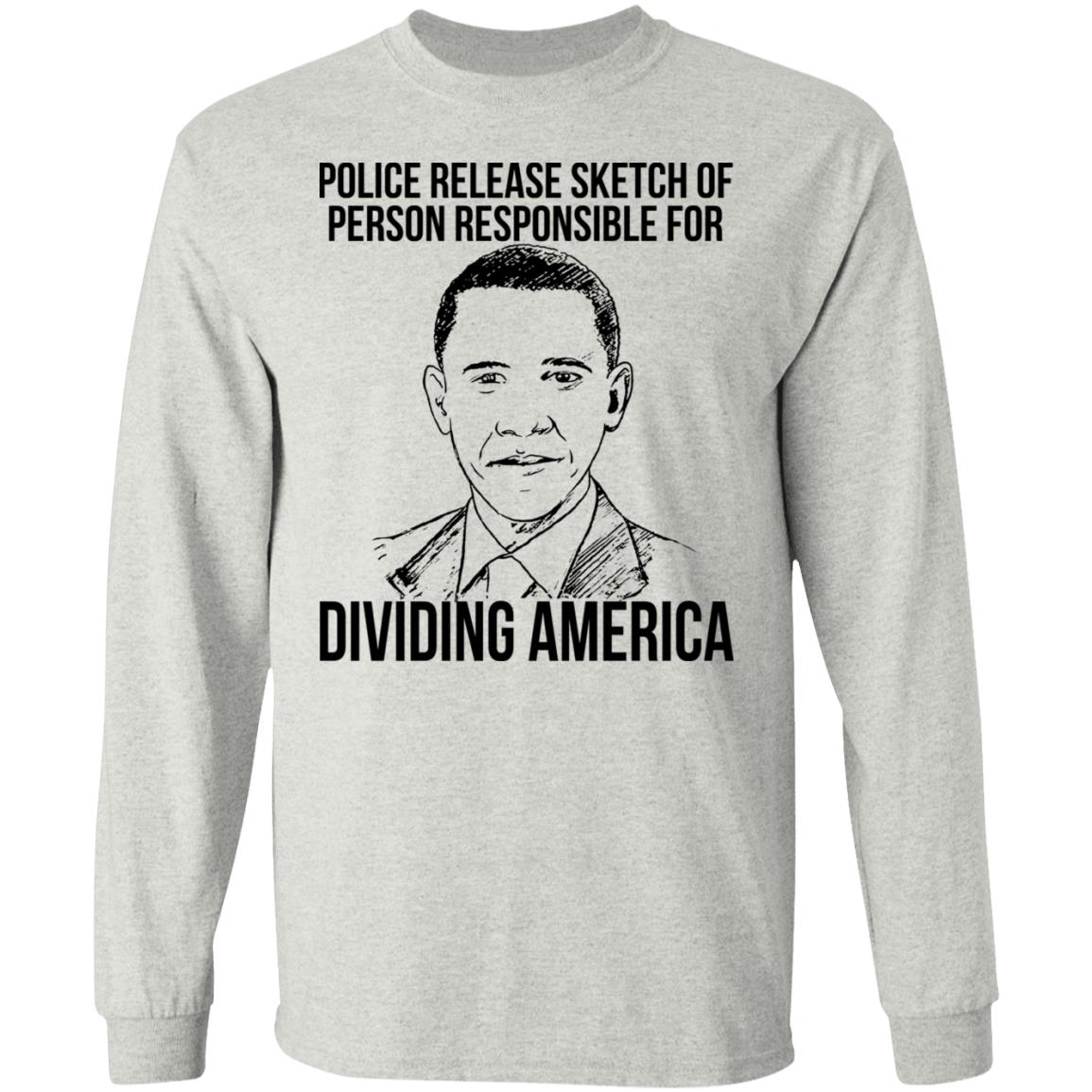 Police release sketch of person responsible for dividing america shirt